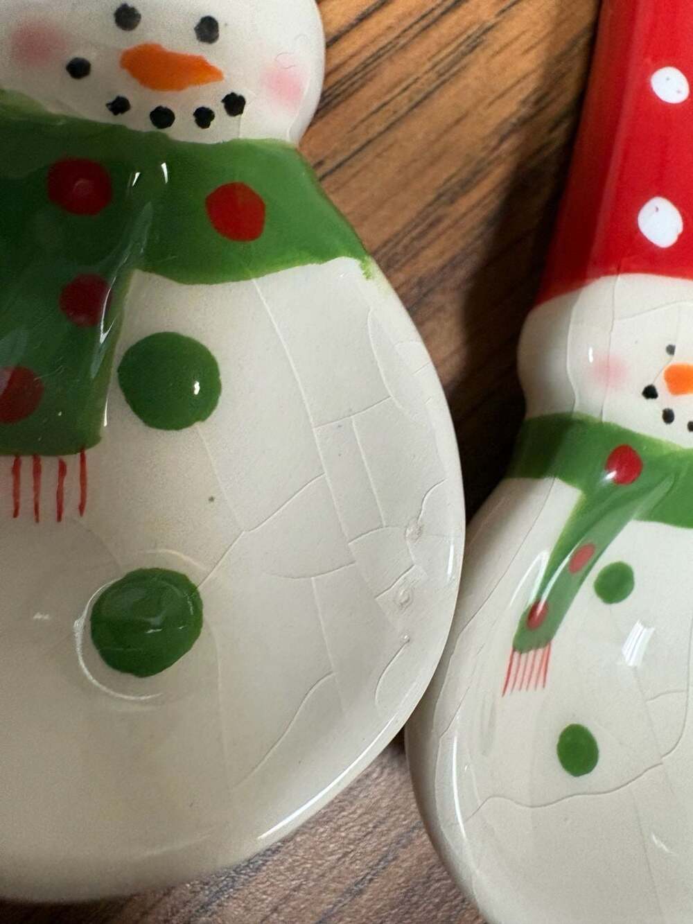 Snowman Holiday Ceramic Measuring Spoon Set - Picture 4 of 11
